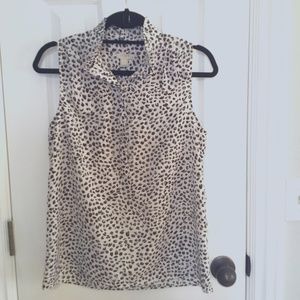 J.Crew Leopard Print Sleeveless Blouse